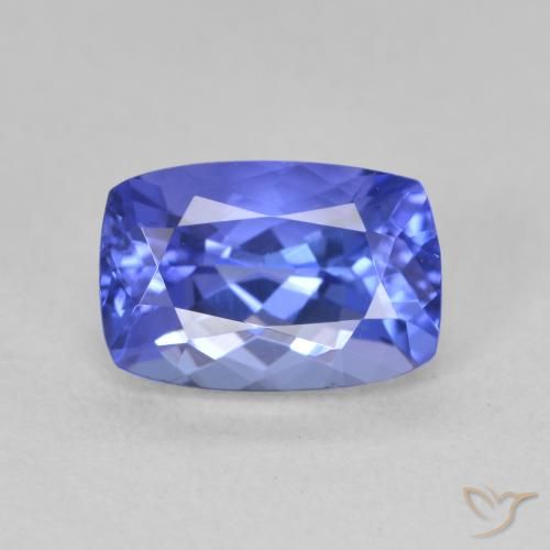 2.21ct Naturel Violet Bleu Tanzanite, Coussin, VVS