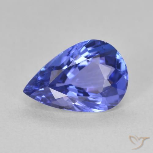 2.15ct Naturel Violet Bleu Tanzanite, En forme de poire, VVS