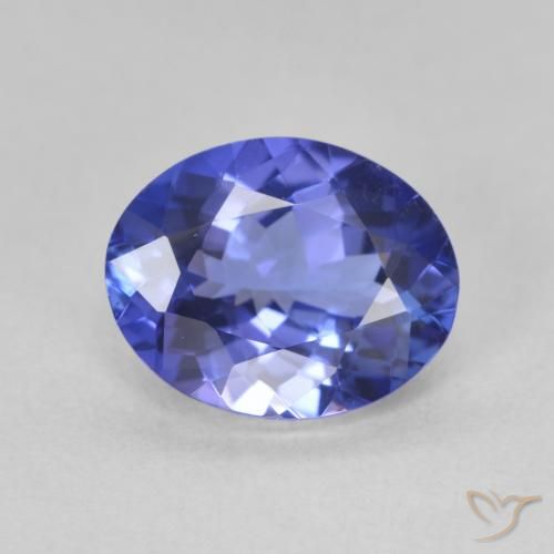2.14ct Naturel Violet foncé Bleu Tanzanite, ovale, VVS