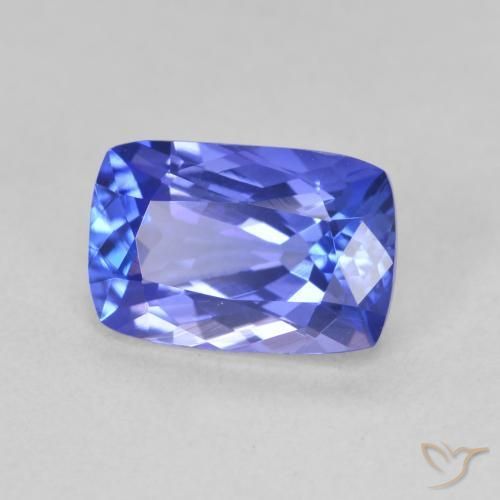 Tanzanite Violet foncé Bleu naturelle Coussin, 2.19 ct, VVS