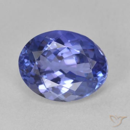 2.91ct Naturel Bleu pourpre profond Tanzanite, ovale, VVS
