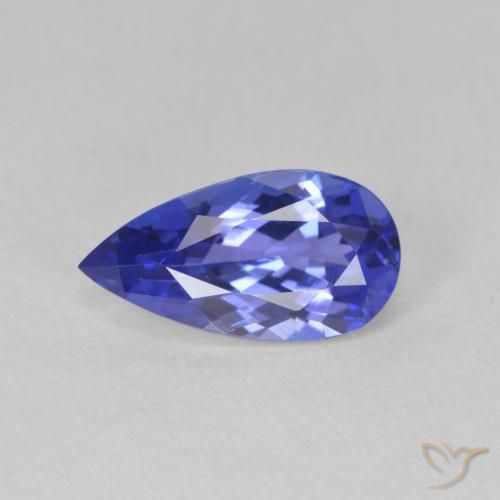 1.77ct Naturel Violet foncé Bleu Tanzanite, En forme de poire, VVS