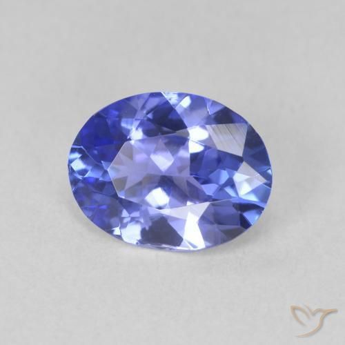Tanzanite Bleu violet intense naturelle ovale, 1.54 ct, VVS