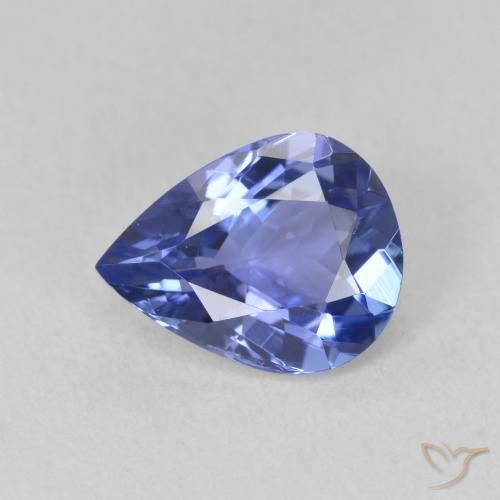 Tanzanite Violet Bleu naturelle En forme de poire, 1.72 ct, VVS