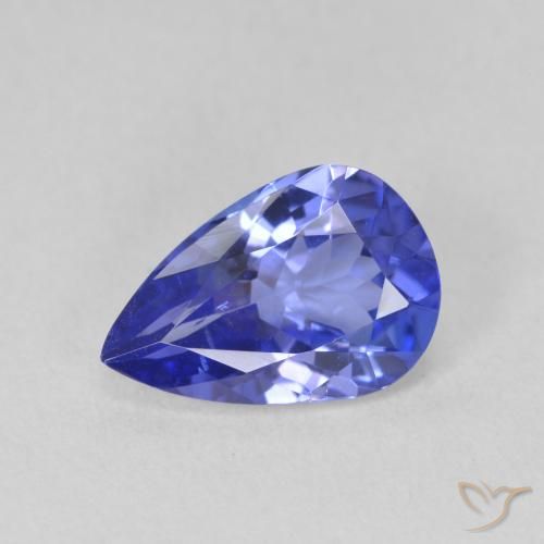 1.83ct Naturel Violet foncé Bleu Tanzanite, En forme de poire, VVS