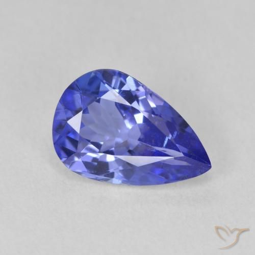 Tanzanite Violet foncé Bleu naturelle En forme de poire, 1.83 ct, VVS