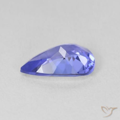 Tanzanite Violet foncé Bleu naturelle En forme de poire, 1.83 ct, VVS