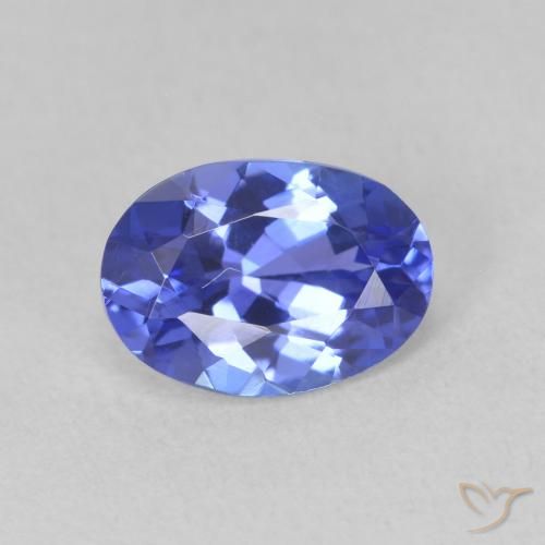 1.33ct Naturel Violet foncé Bleu Tanzanite, ovale, VVS