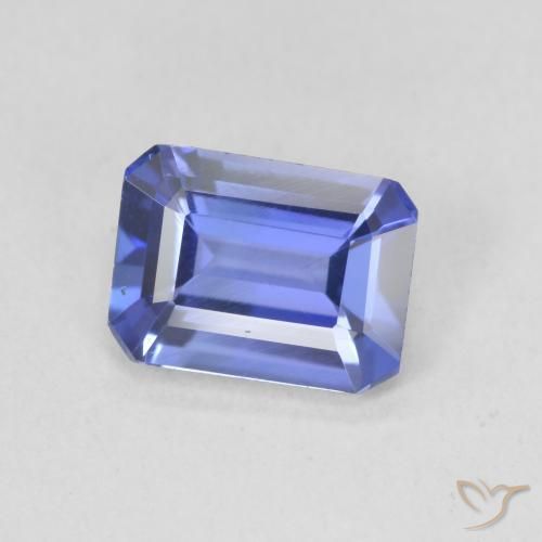 Tanzanite Bleu violet intense naturelle Taille émeraude, 1.52 ct, VVS-VS