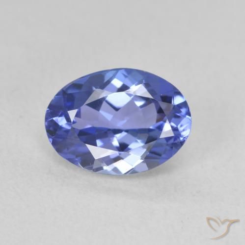 1.60ct Naturel Violet foncé Bleu Tanzanite, ovale, VVS