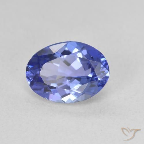 Tanzanite Violet foncé Bleu naturelle ovale, 1.60 ct, VVS