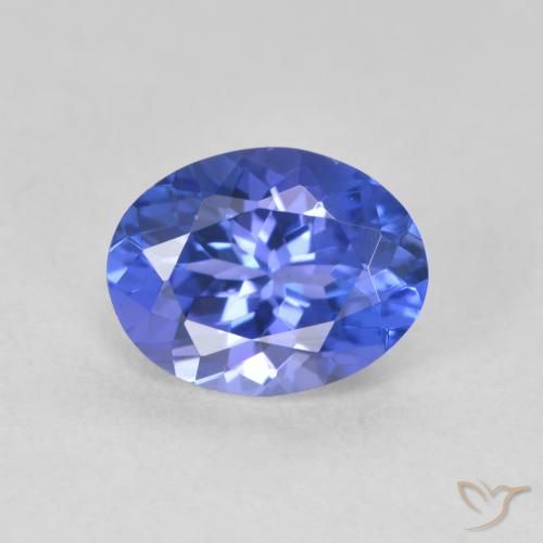 1.63ct Naturel Violet foncé Bleu Tanzanite, ovale, VVS
