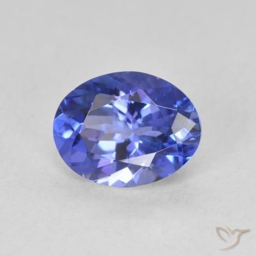 Tanzanite Violet foncé Bleu naturelle ovale, 1.63 ct, VVS