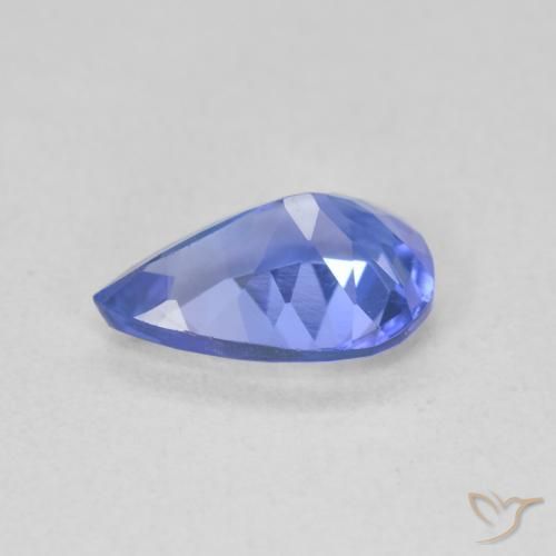 Tanzanite Violet foncé Bleu naturelle En forme de poire, 1.36 ct, VVS