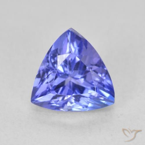 Tanzanite bleue naturelle trillion, 1,53 ct, VVS