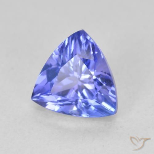 Tanzanite bleue naturelle trillion, 1,53 ct, VVS