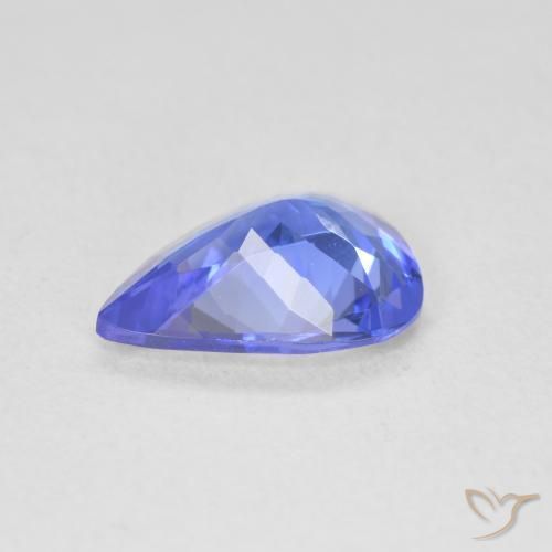 Tanzanite Violet foncé Bleu naturelle En forme de poire, 1.73 ct, VVS