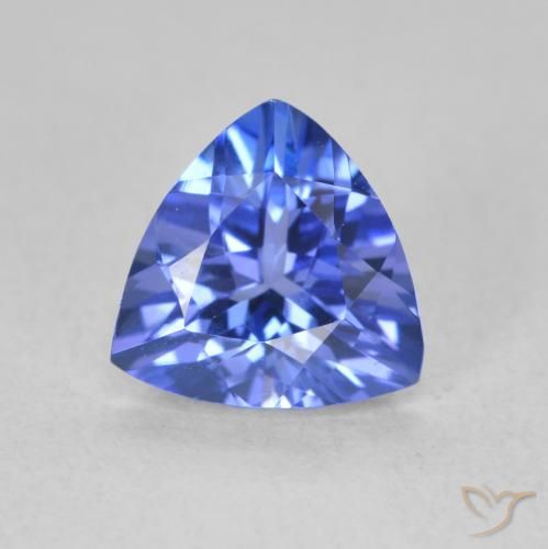 1.30ct Naturel Violet foncé Bleu Tanzanite, Trillion, VVS
