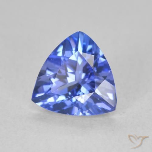 Tanzanite Violet foncé Bleu naturelle Trillion, 1.30 ct, VVS