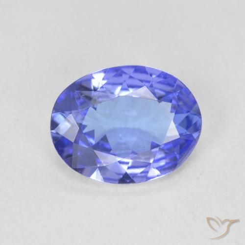 1.61ct Naturel Violet foncé Bleu Tanzanite, ovale, VVS