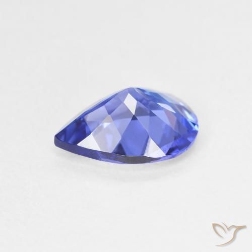 Tanzanite Violet foncé Bleu naturelle En forme de poire, 1.53 ct, VVS