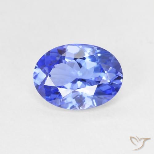 1.31ct Naturel Violet foncé Bleu Tanzanite, ovale, VVS