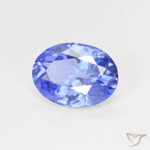 Tanzanite Violet foncé Bleu naturelle ovale, 1.31 ct, VVS