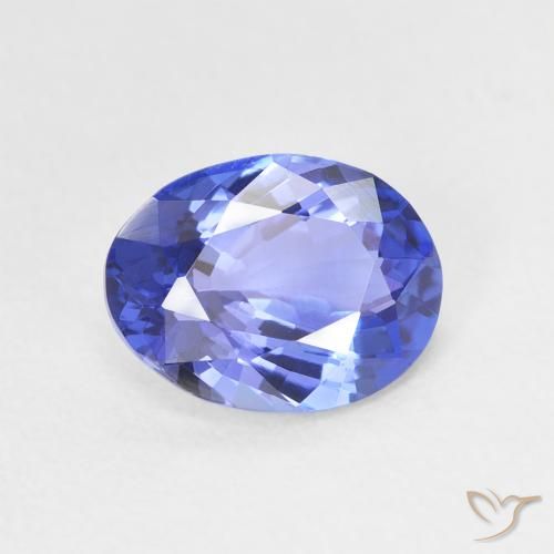 1.69ct Naturel Violet foncé Bleu Tanzanite, ovale, VVS-VS