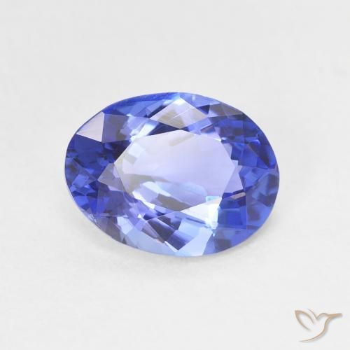 Tanzanite Violet foncé Bleu naturelle ovale, 1.69 ct, VVS-VS