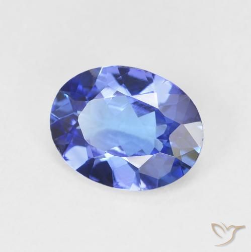 Tanzanite Bleu marine moyen naturelle ovale, 1.66 ct, VVS