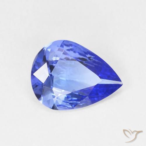 1.33ct Naturel Bleu intense Tanzanite, En forme de poire, VVS