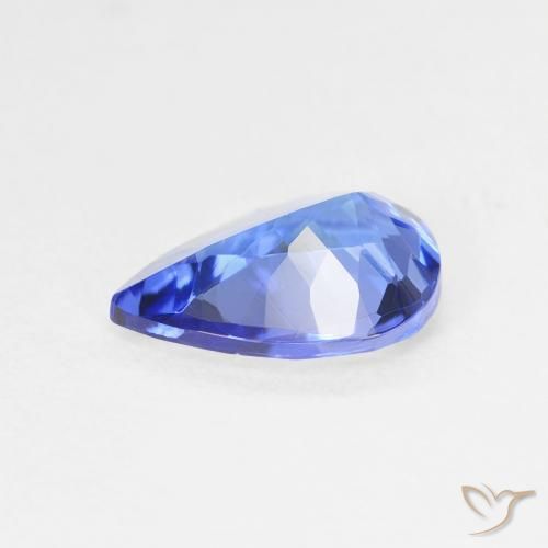 Tanzanite Bleu intense naturelle En forme de poire, 1.33 ct, VVS