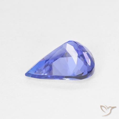 Tanzanite Violet foncé Bleu naturelle En forme de poire, 1.51 ct, VVS