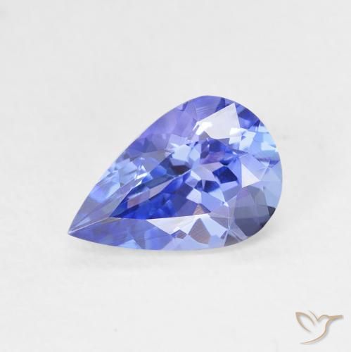 1.31ct Naturel Violet foncé Bleu Tanzanite, En forme de poire, VVS