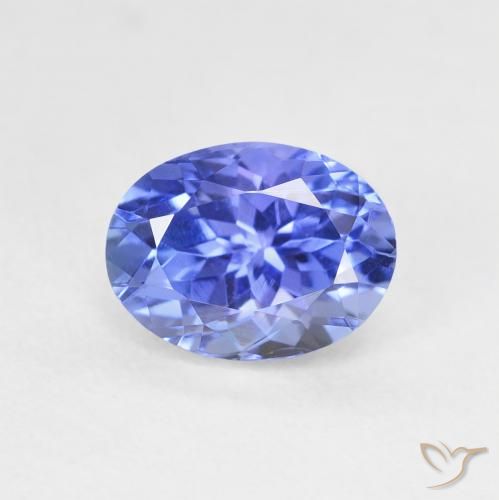1.69ct Naturel Violet foncé Bleu Tanzanite, ovale, VVS