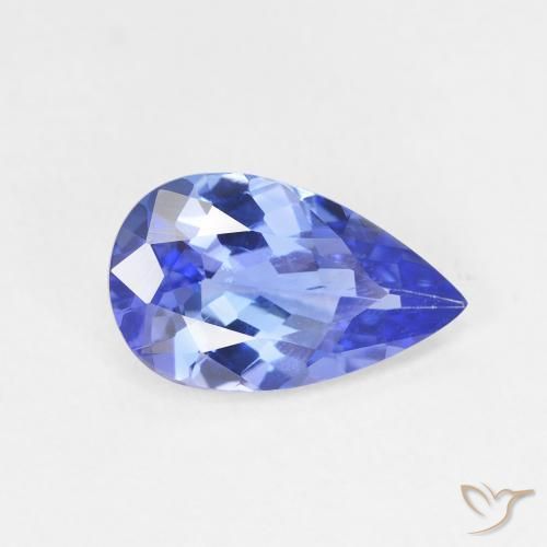 Tanzanite Violet foncé Bleu naturelle En forme de poire, 1.75 ct, VS