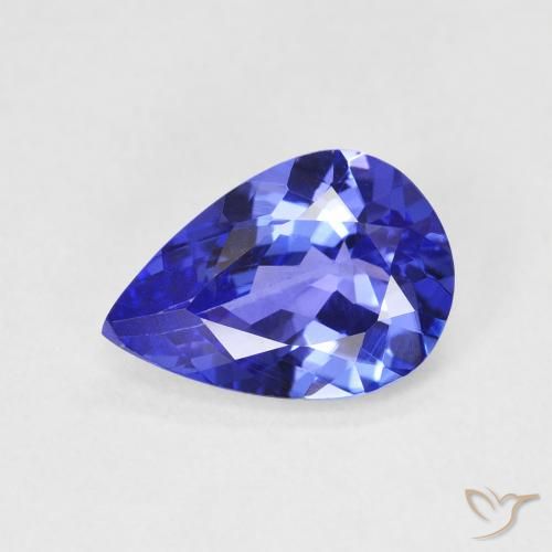 1.77ct Naturel Bleu vif Tanzanite, En forme de poire, VVS