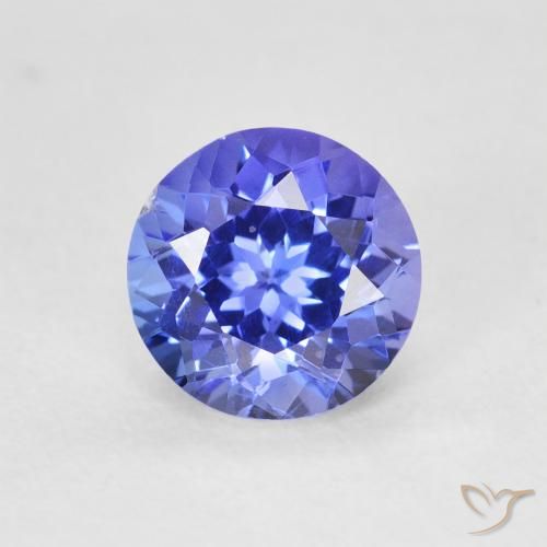 1.56ct Naturel Bleu violet intense Tanzanite, Tour, VVS-VS