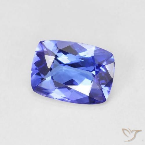 Tanzanite Bleu intense naturelle Coussin, 1.33 ct, VVS-VS