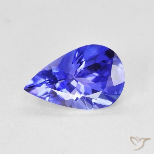 1.18ct Naturel Bleu vif Tanzanite, En forme de poire, VVS