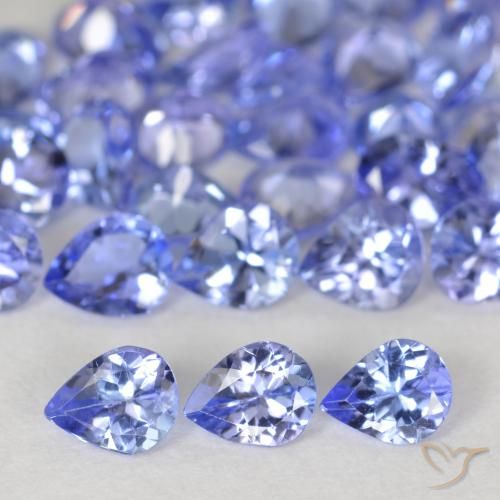 8.59ctw Naturel Bleu pourpre électrique Tanzanite, En forme de poire, VS