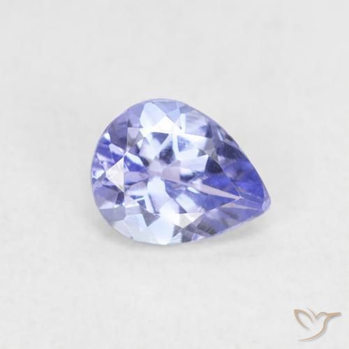 Tanzanite Violet Bleu naturelle En forme de poire, 0.35 ct, VVS-VS