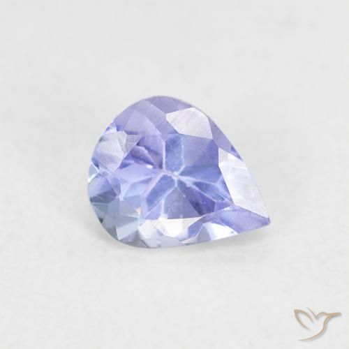 Tanzanite Violet Bleu naturelle En forme de poire, 0.38 ct, VVS-VS