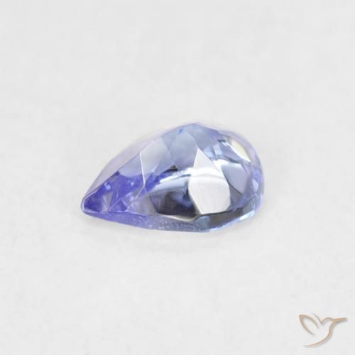 Tanzanite Violet Bleu naturelle En forme de poire, 0.35 ct, VVS-VS