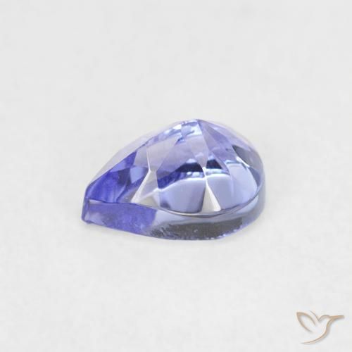 Tanzanite Violet Bleu naturelle En forme de poire, 0.43 ct, VVS-VS