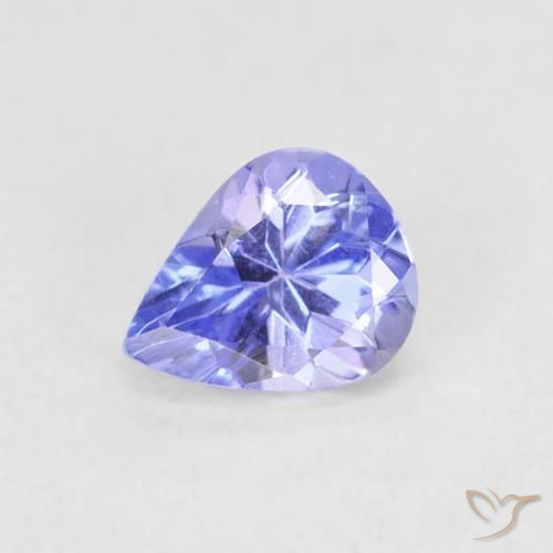 0.41ct Naturel Violet Bleu Tanzanite, En forme de poire, VVS-VS