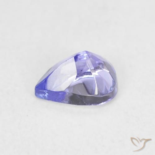 Tanzanite Violet Bleu naturelle En forme de poire, 0.41 ct, VVS-VS