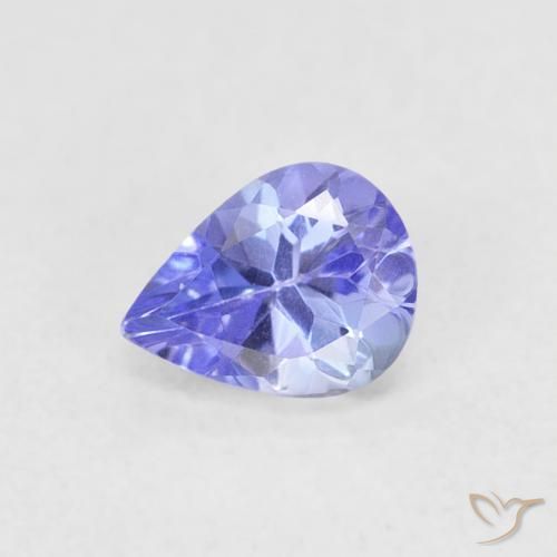 0.41ct Naturel Violet Bleu Tanzanite, En forme de poire, VVS-VS