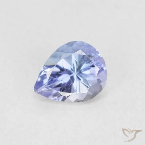 0.36ct Naturel Bleu pastel Tanzanite, En forme de poire, VVS-VS