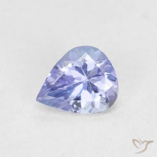 0.37ct Naturel Bleu pastel Tanzanite, En forme de poire, VVS-VS